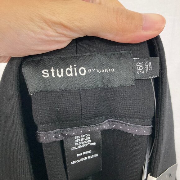 New Studio Torrid size 26R Black Signature Ponte Stretch Trouser Office Career - Picture 2 of 9